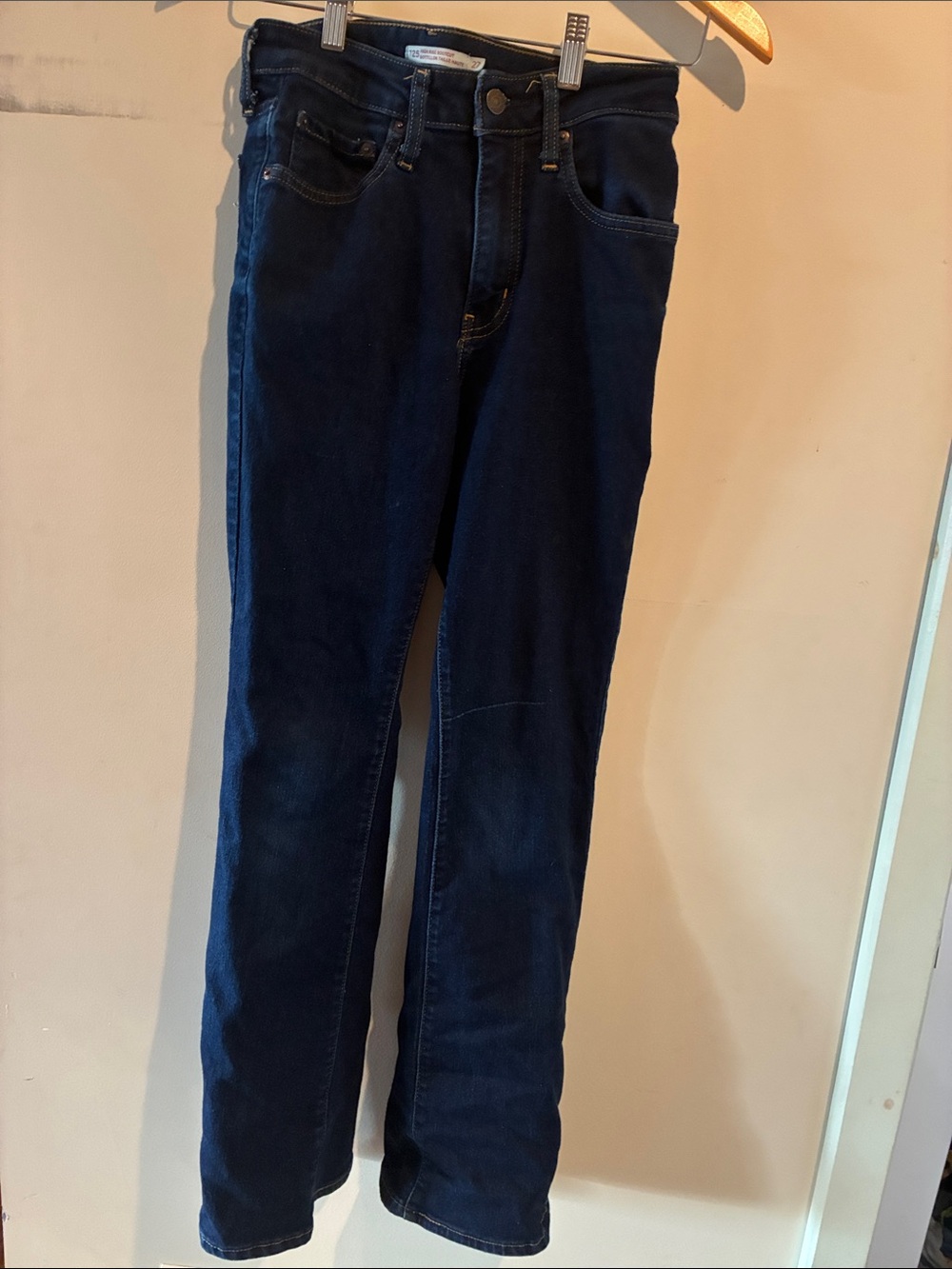 Women's Dark Blue Bootcut Jeans with Subtle Stretch